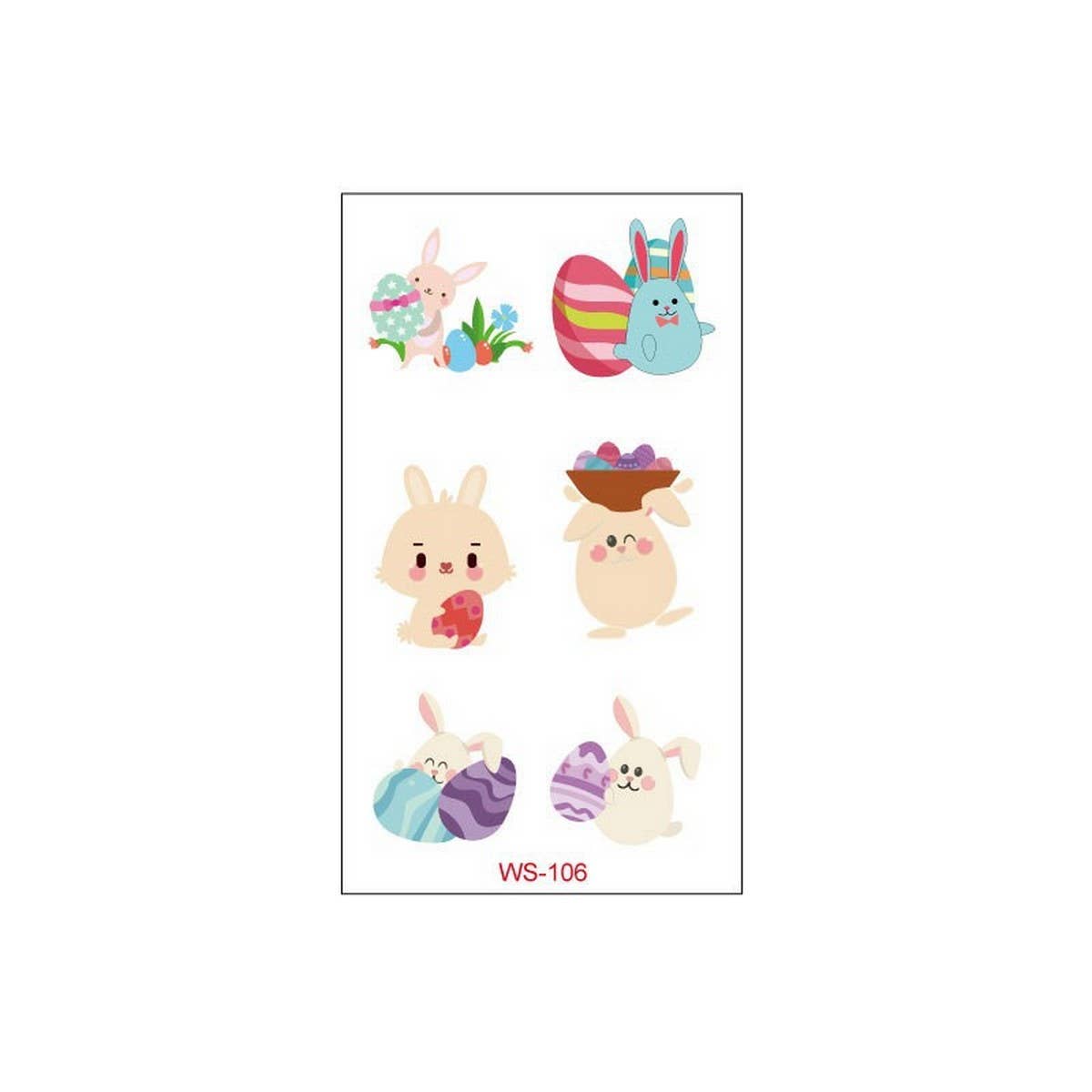 Easter Egg & Bunny Tattoos ? Kids Waterproof Set