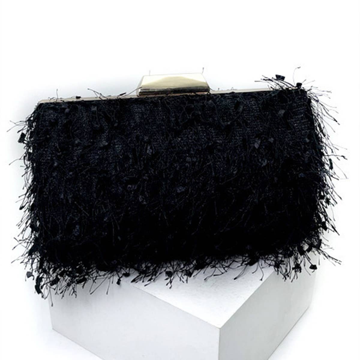 WOMEN FASHION CHAIN TASEEL SHOULDER BAG CLUTCH BAG_CWAB0599