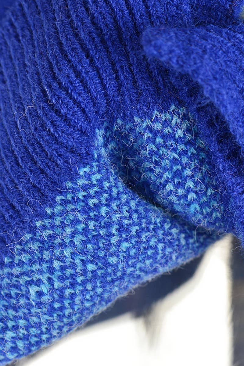 CWOCAL0925_PLAID PATCHWORK V-NECK SWEATER KNITTED JACKET