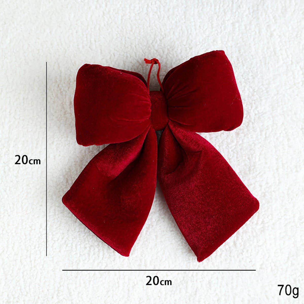 Big Red Velvet 3D Bow Xmas Window Decor_CWMM9673