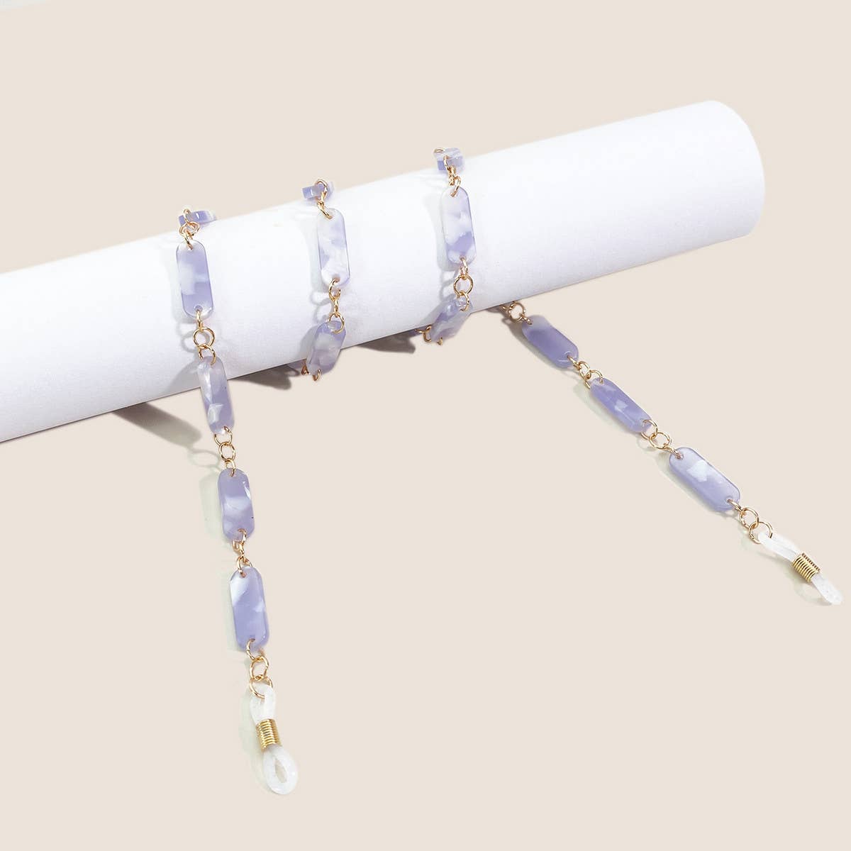 TWO-COLOR TORTOISE SHELL ANTI-LOST GLASSES LANYARD