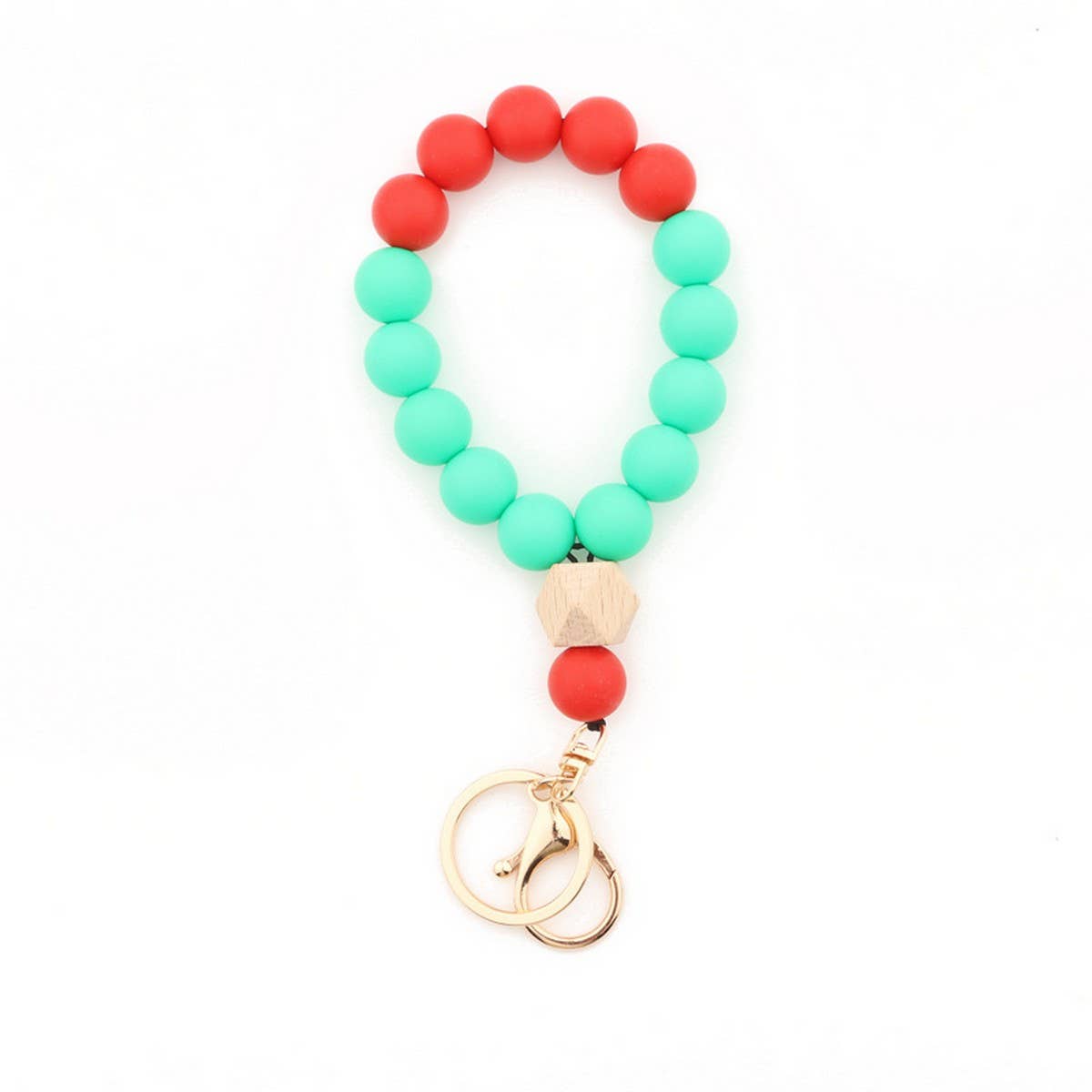 Holiday Silicone Bead Keychain Bracelet Gift