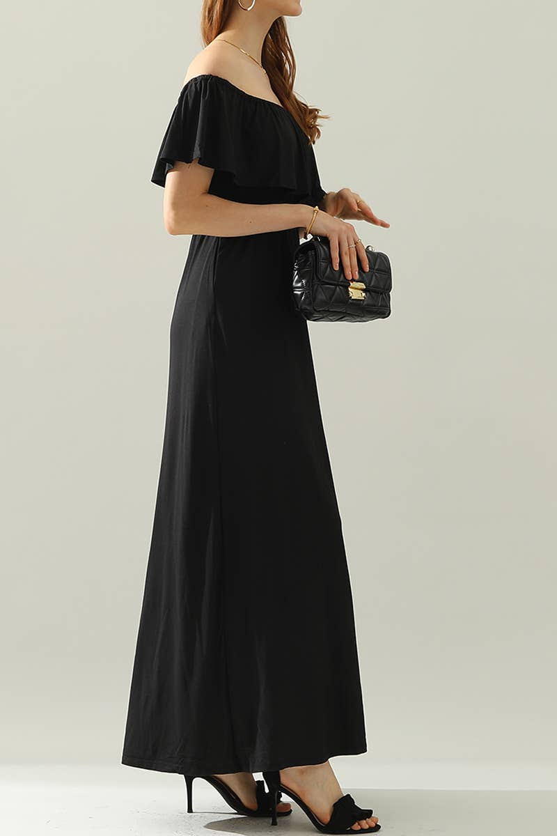 CWDMD541_OFF THE SHOULDER LAYERED MAXI DRESS