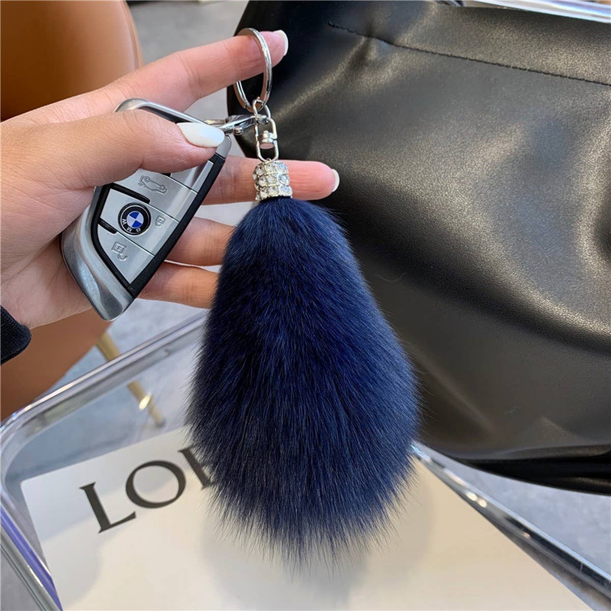 CUTE FOX HAIR TAIL BABA CAR SPOON PACKAGE PACKAGE