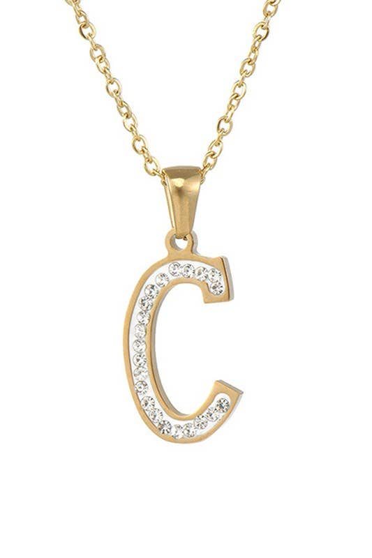 FASHION ALPHABET PENDANT CHARM NECKLACE_CWAJE219