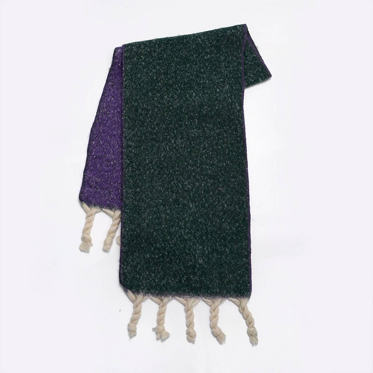 Handcrafted Tassel Double-Sided Scarf for Winter
