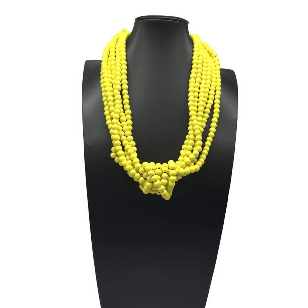 BOHEMIAN MULTI-LAYER WOODEN BEAD KNOT NECKLACE_CWMM4735