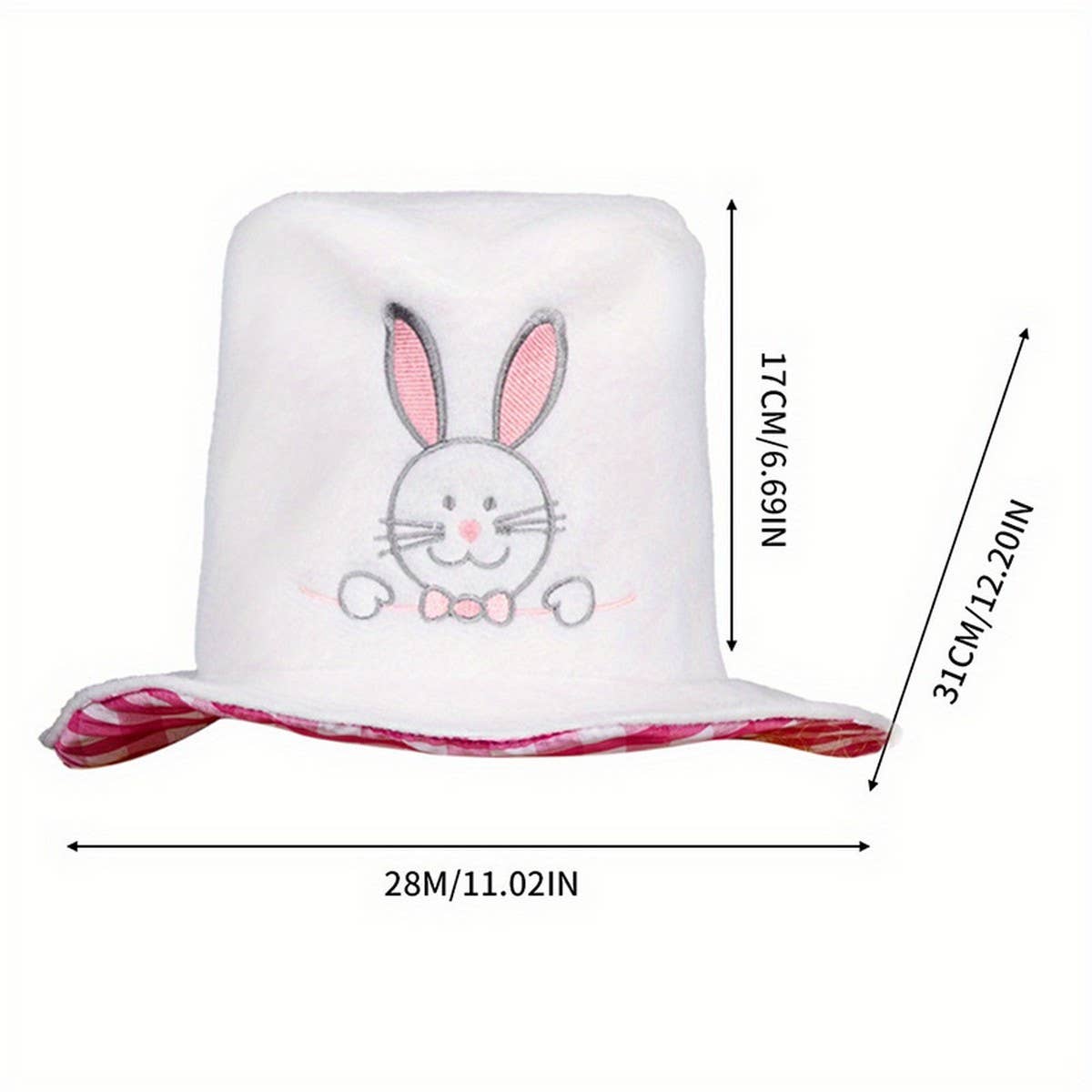 EASTER VELVET RABBIT EARS BUNNY DECORATIVE HAT_CWAH2977