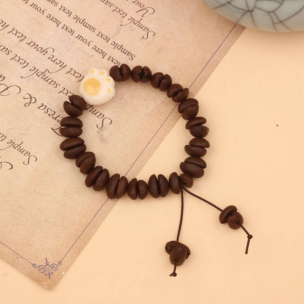 CREATIVE CARTOON HANDMADE COFFEE BEAN BRACELET