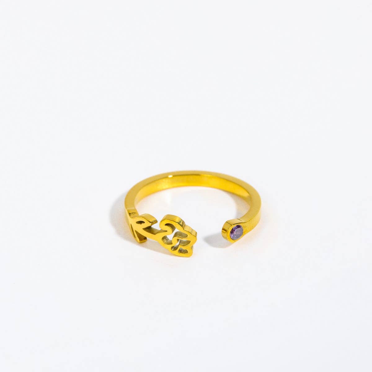 December Colored Zirconia Open Ring