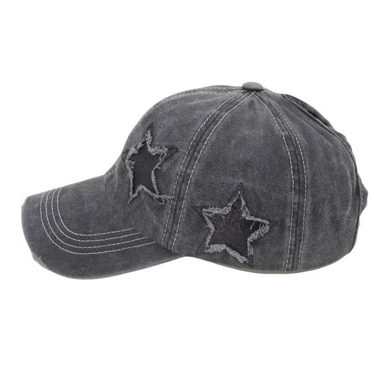 Women's Star Sequin Baseball Cap,  Sun Hat CWAH1126