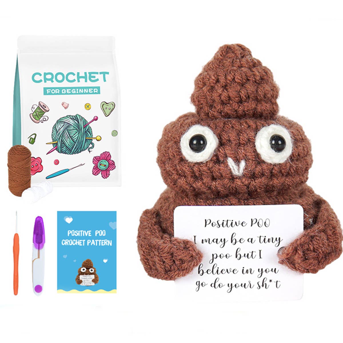HANDMADE DIY KNITTED POOP DOLL ORNAMENTS