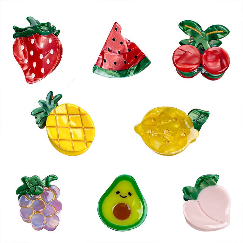 Mini acetic acid grab clip Cute fruit hair clip