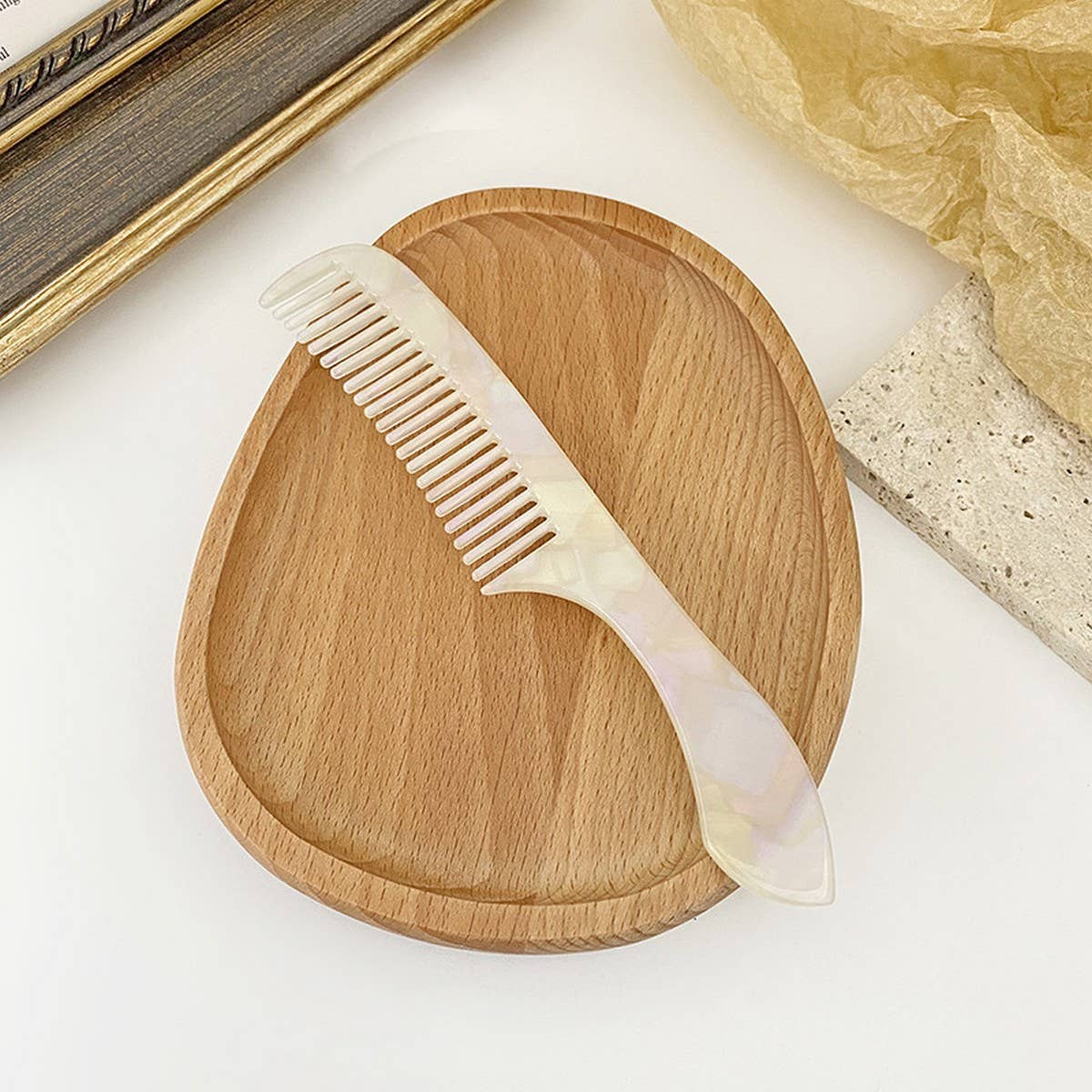 Acetate Handheld Comb Vintage Commuter Style_CWMM6445