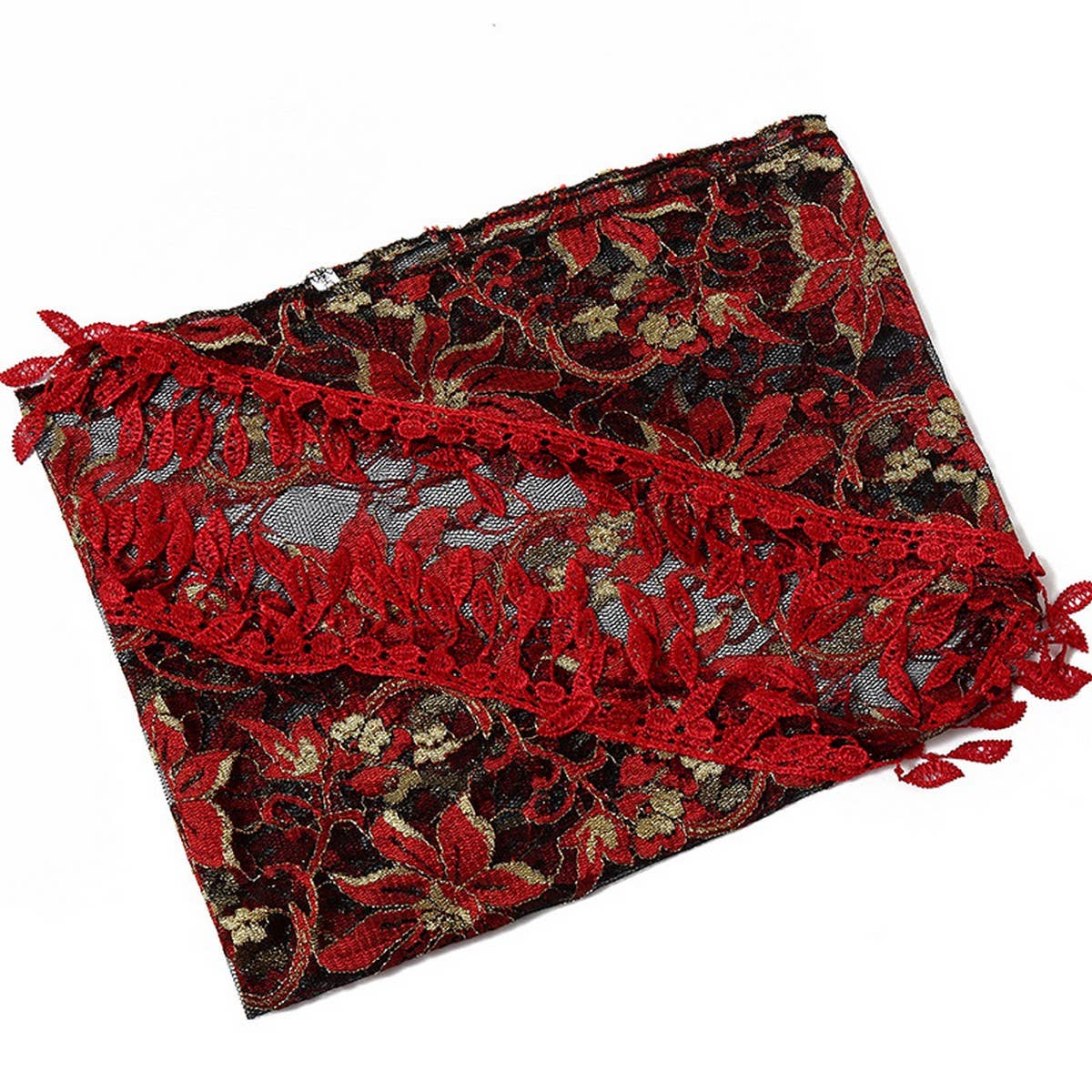 FASHIONABLE THIN LACE COLORED SCARF VEIL