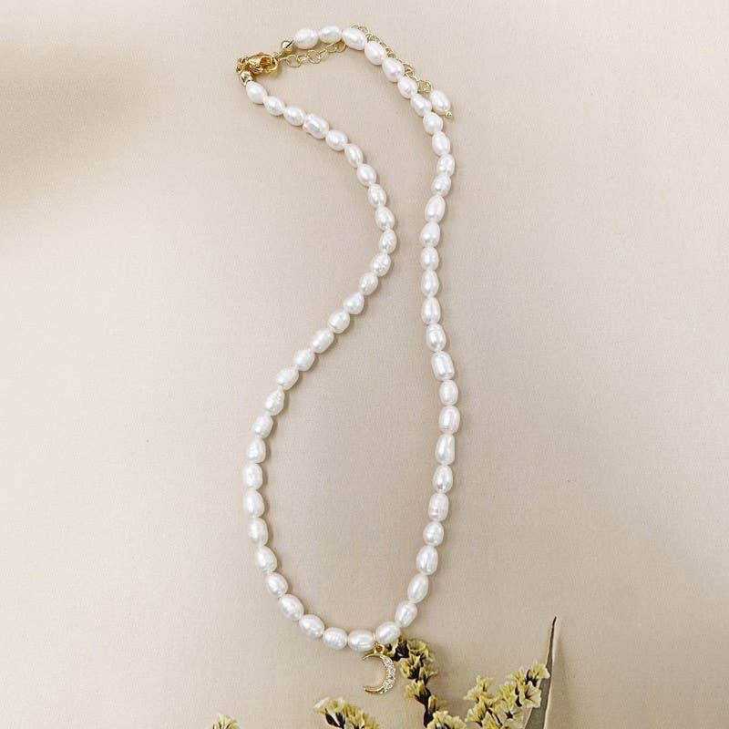 Baroque irregular retro freshwater pearl necklace