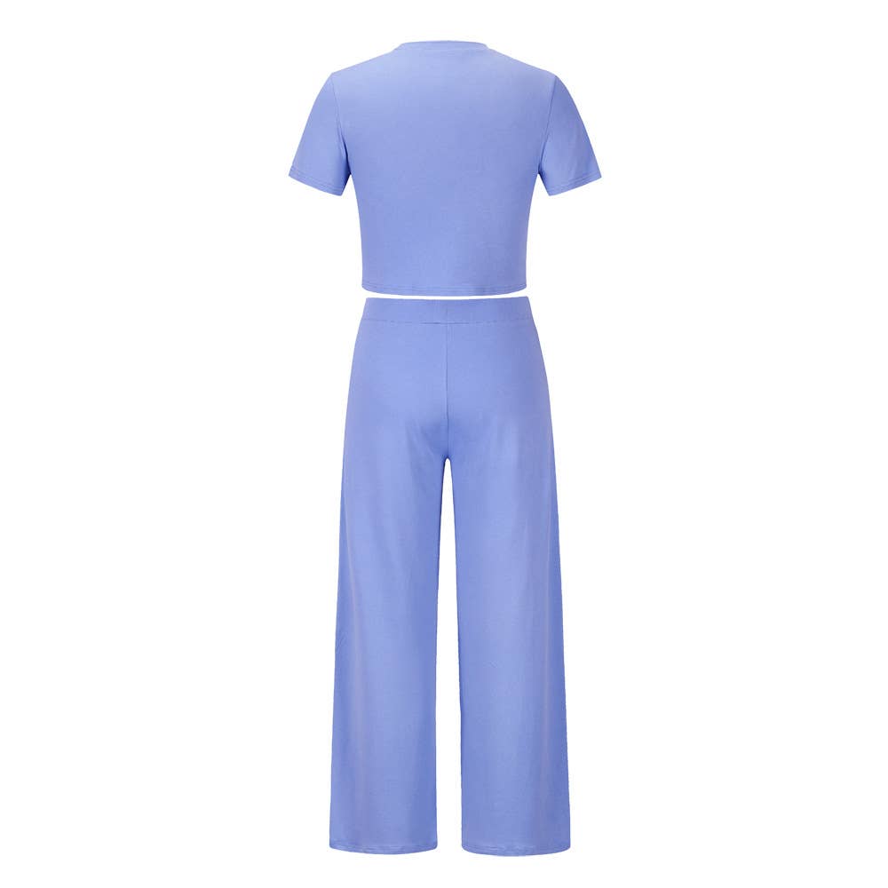 Two-piece short-sleeved T-shirt long pants set
