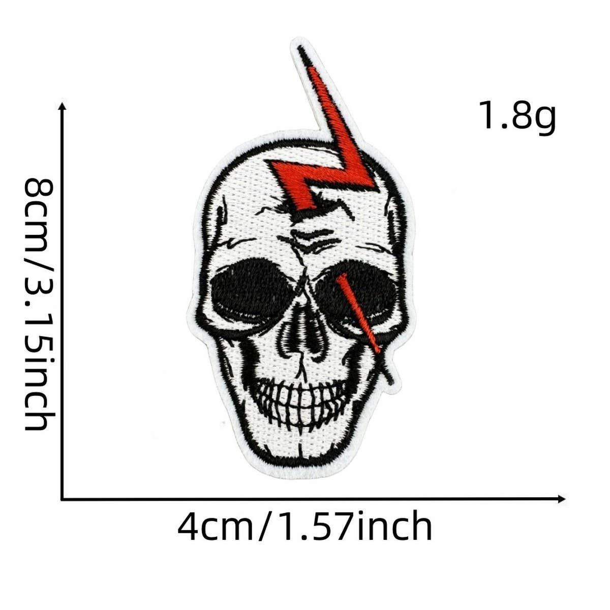 CARTOON BLACK MUSIC SKULL SERIES CLOTH STICKER_CWMM4050