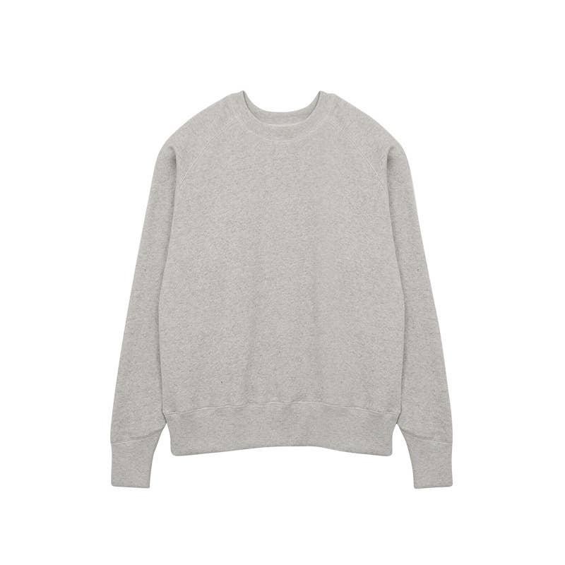 SOLID COLOR LOOSE PULLOVER CREW-NECK HOODIE