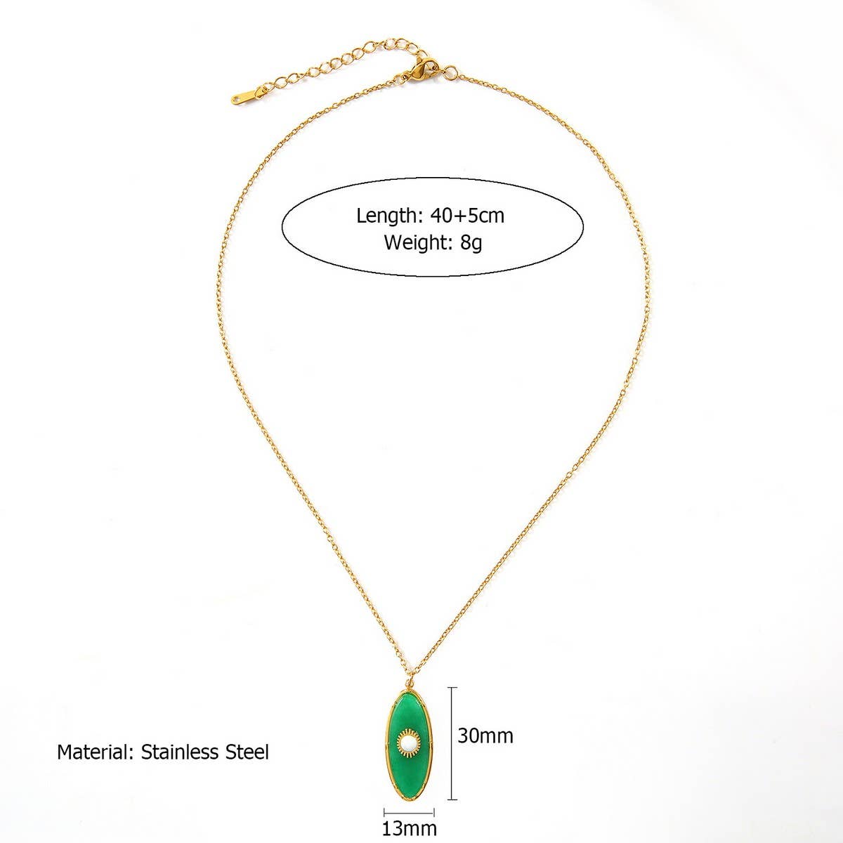 Starfish Eye Pendant Necklace Handmade Enamel_CWMM8872