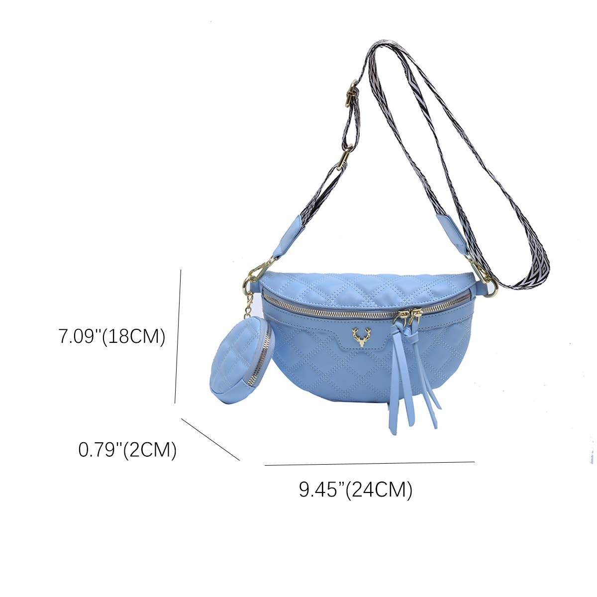 SIMPLE POPULAR RIBBED CHEST BAG AND CROSSBODY BAG_CWAB2081