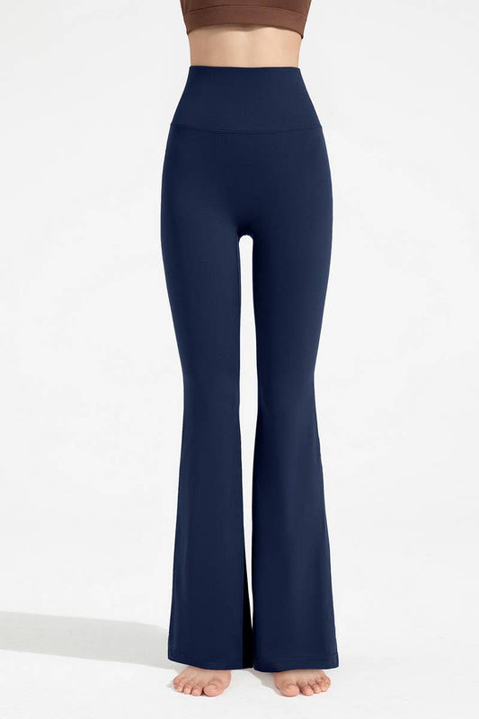 CWBLP1498_HIGH-WAISTED WIDE-LEG SPORTS FLARED PANTS