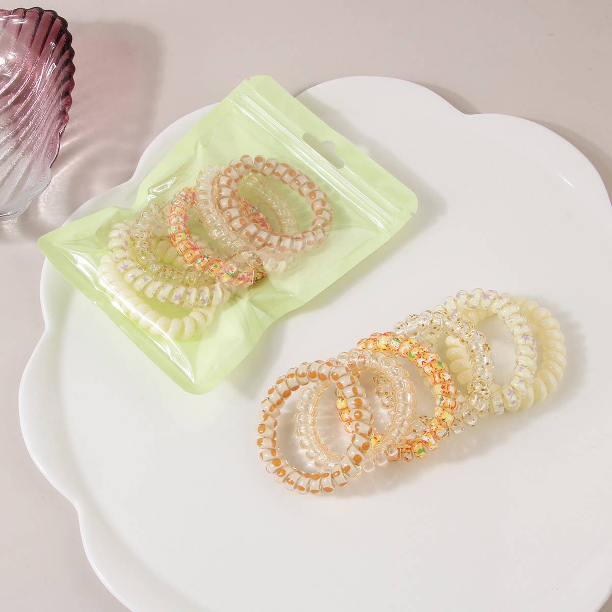 WOMEN HIGH ELASTIC COLOR SET OF 6 HAIR TIE_CWAHA0496
