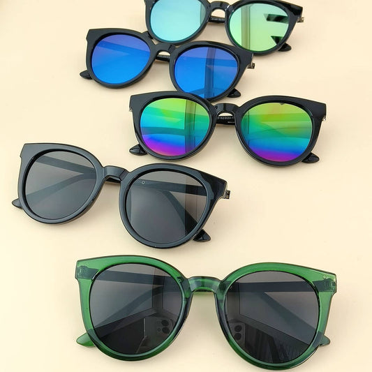 TRENDY FASHION ROUNDED SUNGLASSES