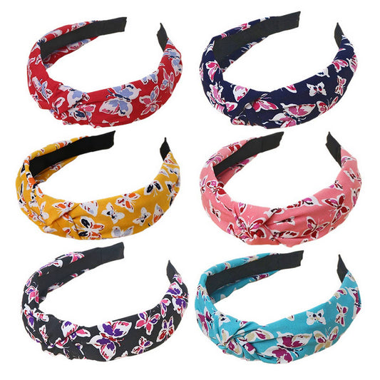 RETRO BUTTERFLY PRESSED WIDE BRIM HEADBAND_CWAHA1689