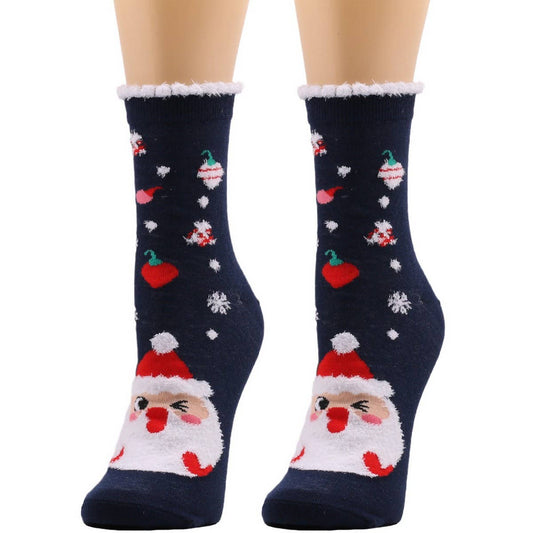CWMS02687_CHRISTMAS WOMEN KNEE HIGH HOLIDAY SOCKS