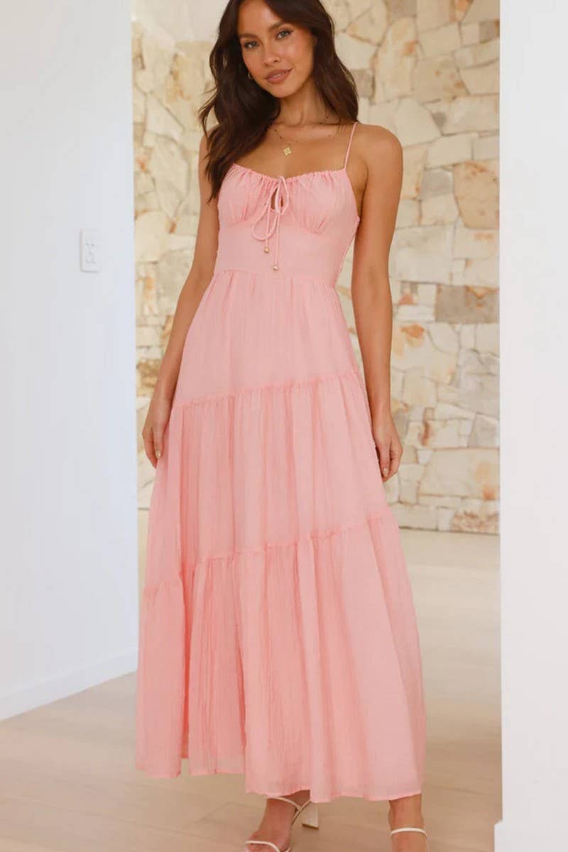 CWDMD5650_SLEEVELESS BACKLESS TIE STRAP MAXI FLARE DRESS