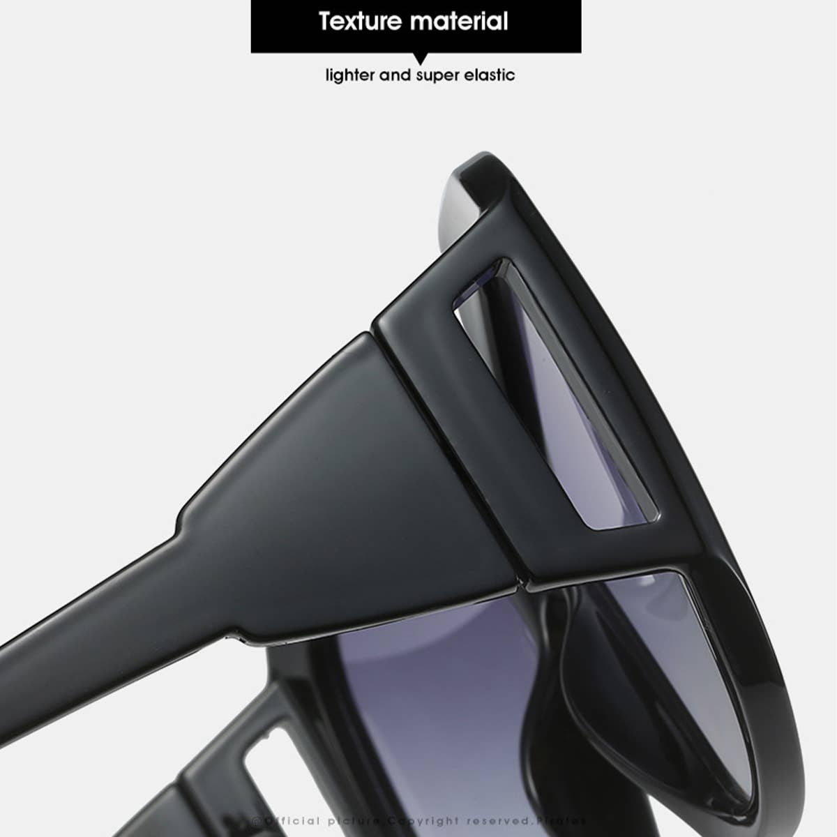 LARGE FRAME POLYGONAL FUTURISTIC TECHNOLOGY GLASSE