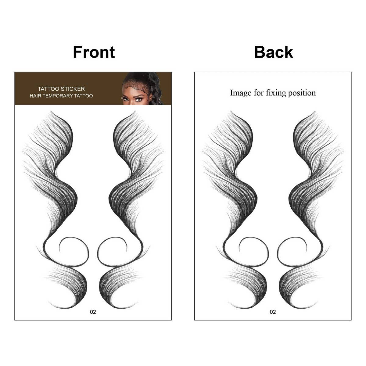 Hairline Edge Tattoo Stickers for Bangs Look