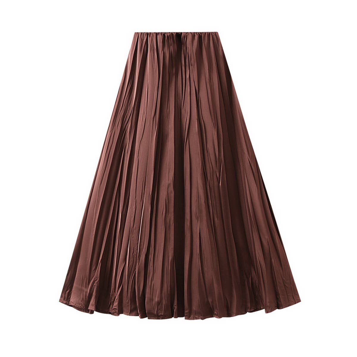 FLOWING PLEATED A-LINE SKIRT WITH WIDE SWING