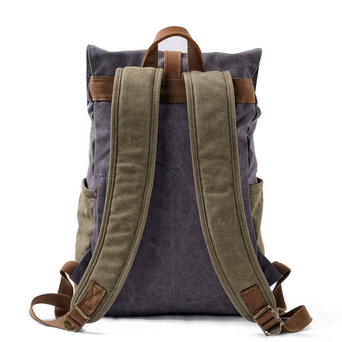Men's Vintage Canvas Travel Hiking Backpack_CWAB5553