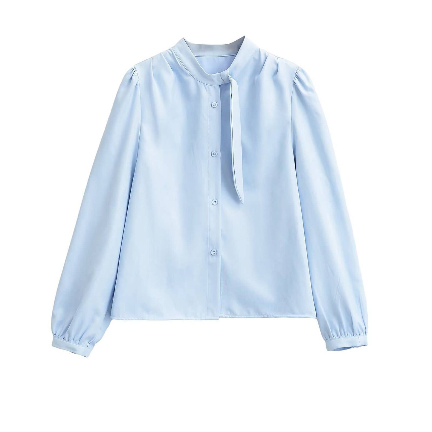 Stand-up collar and straight shoulders shirt