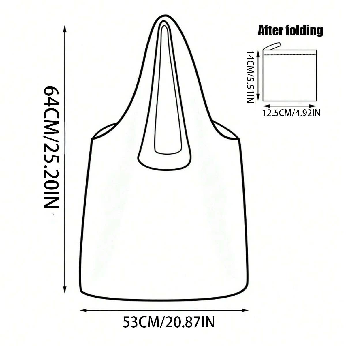 WATERPROOF OXFORD CLOTH FOLDING SHOPPING BAG_CWAB3458