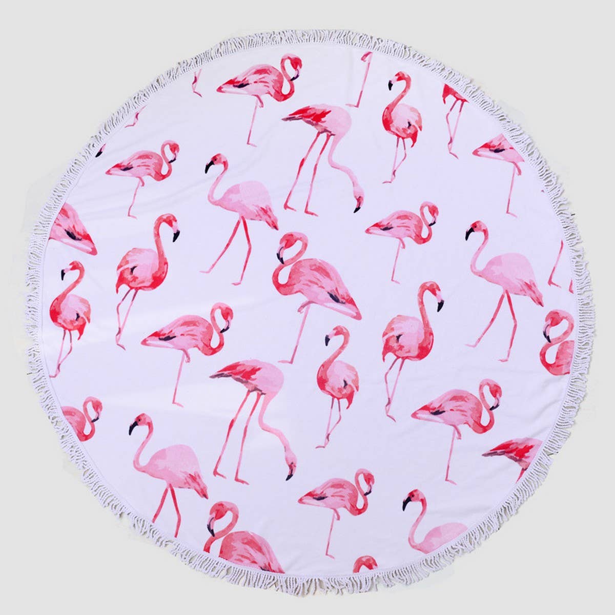 Round Microfiber Tassel Beach Towel Blanket