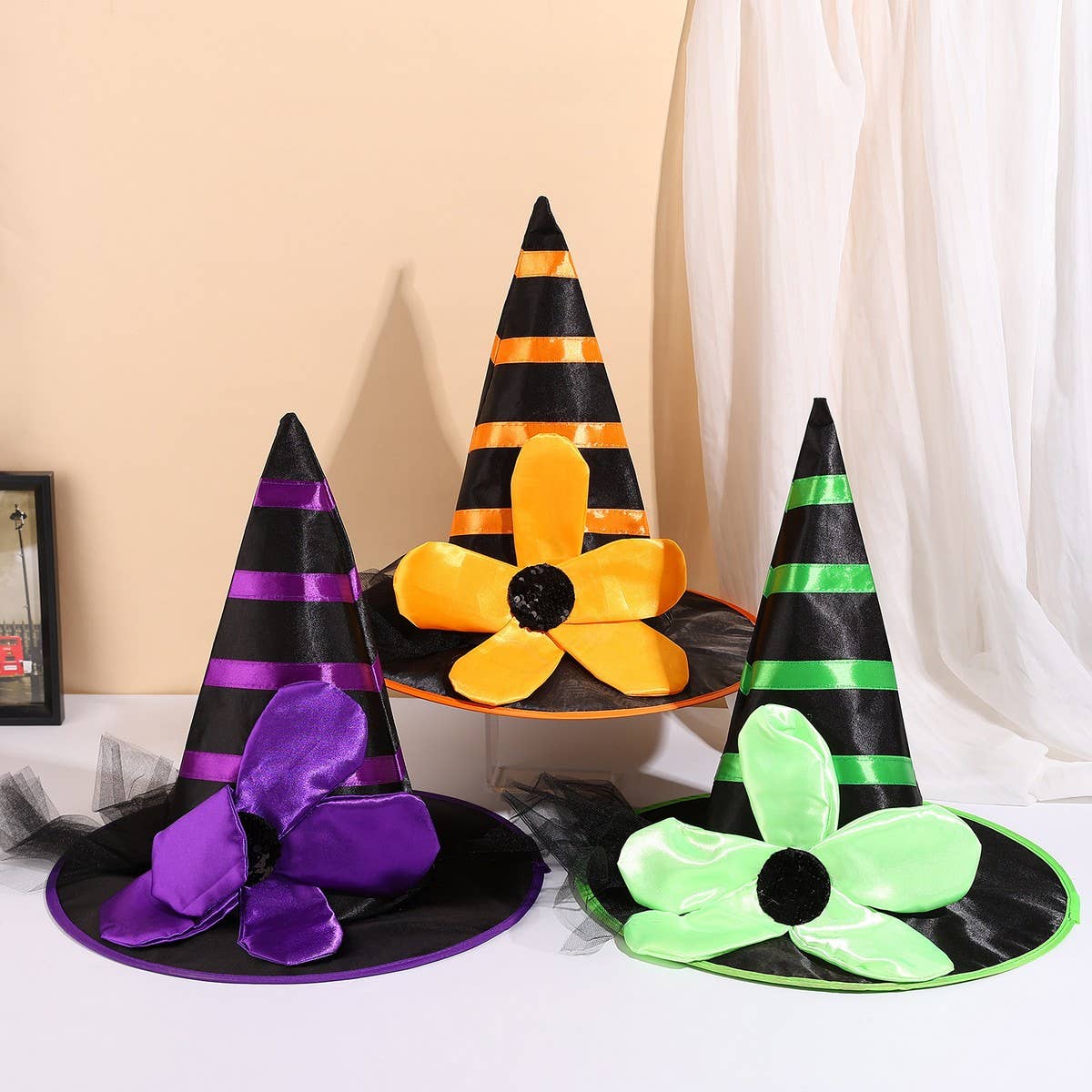 CWAH4025_HALLOWEEN FLOWER PARTY WITCH HAT