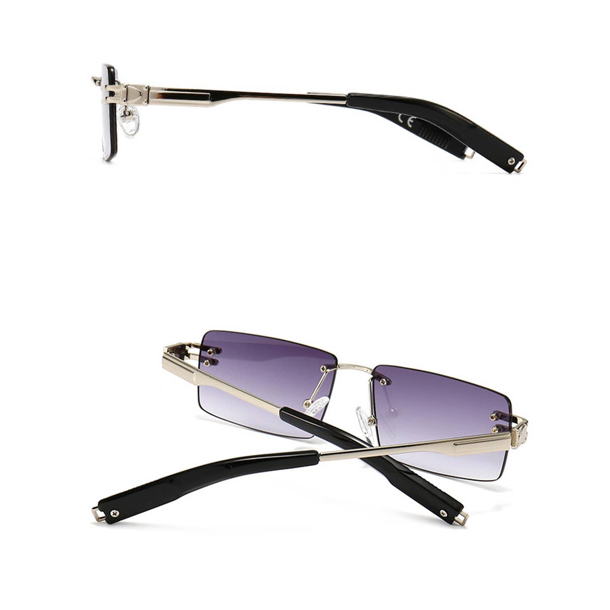 MODERN RETRO SQUARE FRAME NARROW SUNGLASSES
