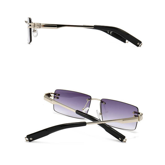MODERN RETRO SQUARE FRAME NARROW SUNGLASSES