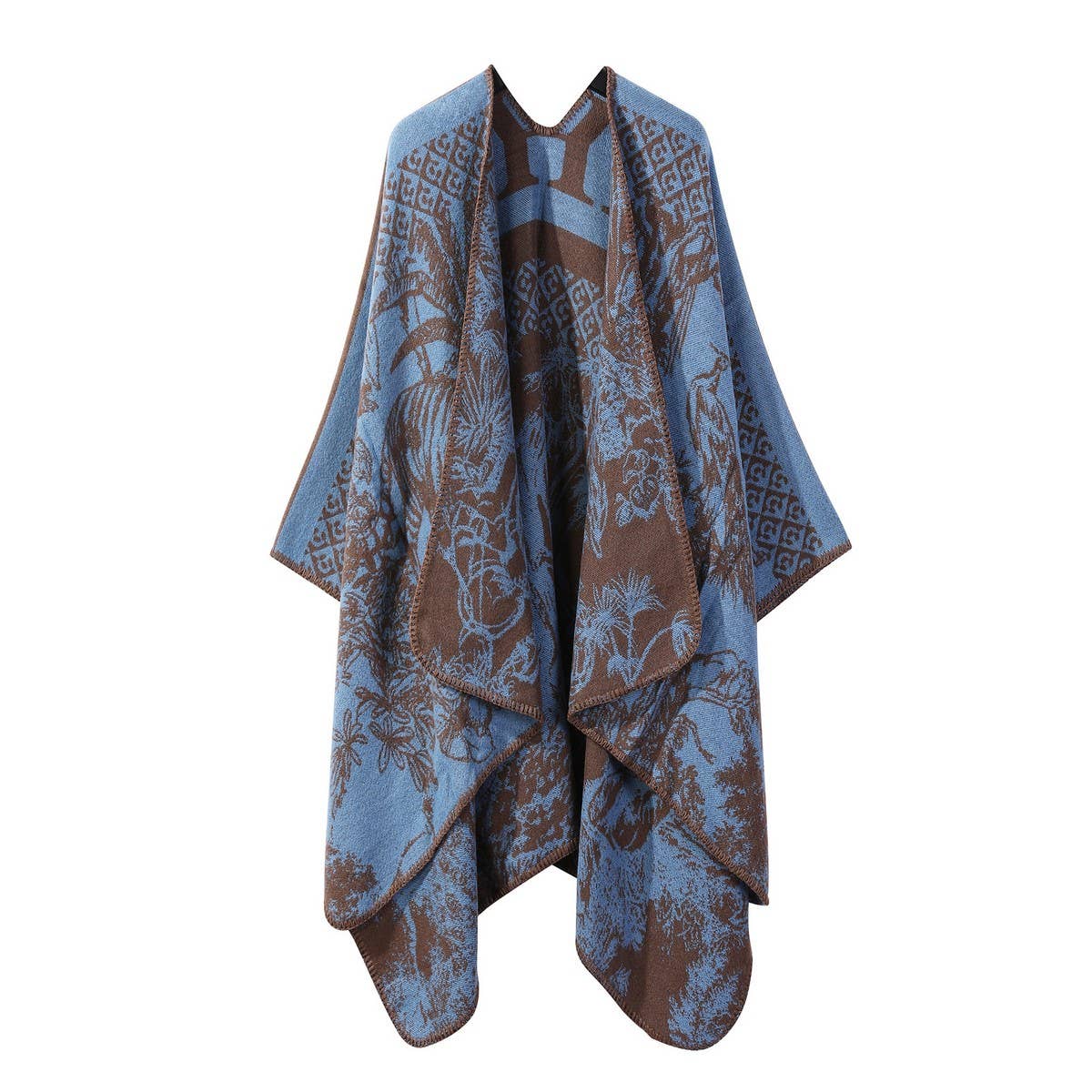 KNITTED SHAWL SCARF RETRO FASHION PRINTED SHAWL