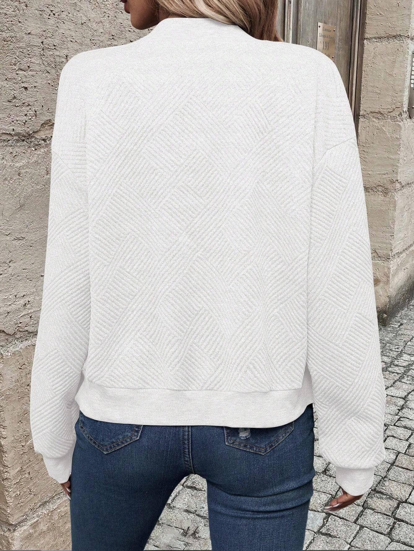 ZIP-UP JACKET BASEBALL COLLAR BLAZER