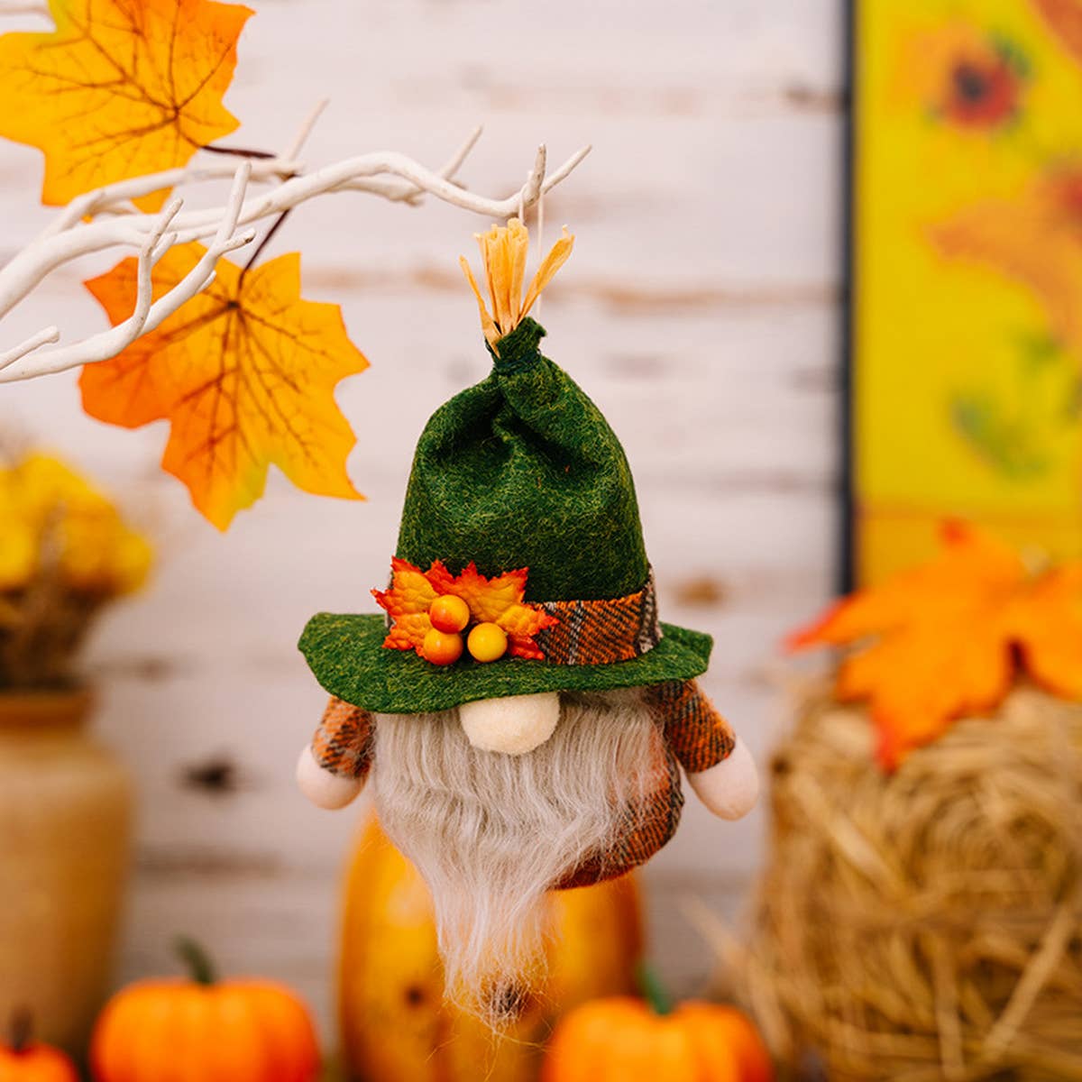 THANKSGIVING HARVEST SEASON GNOME PENDANT