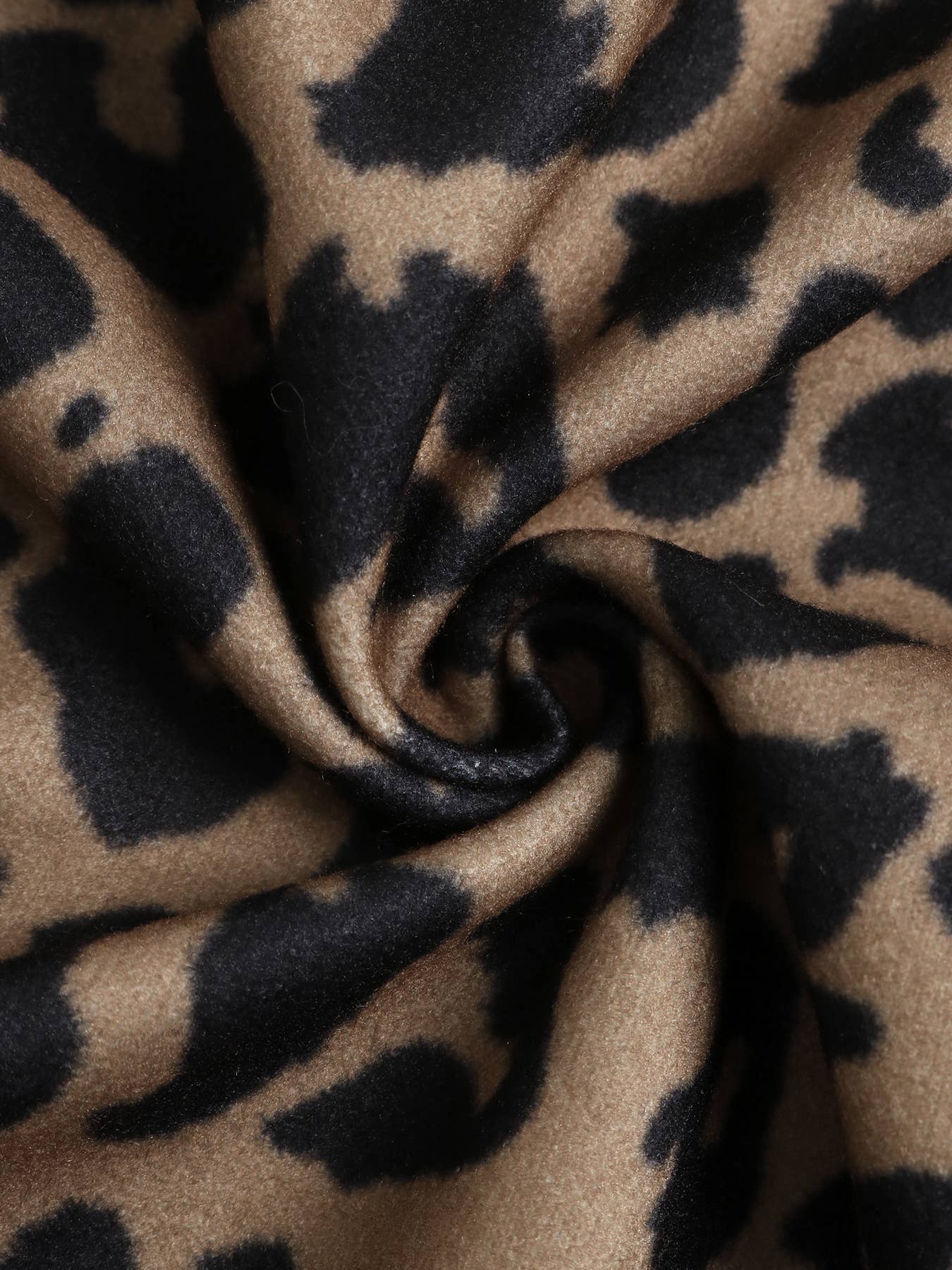 Trendy retro stand-up collar leopard print coat