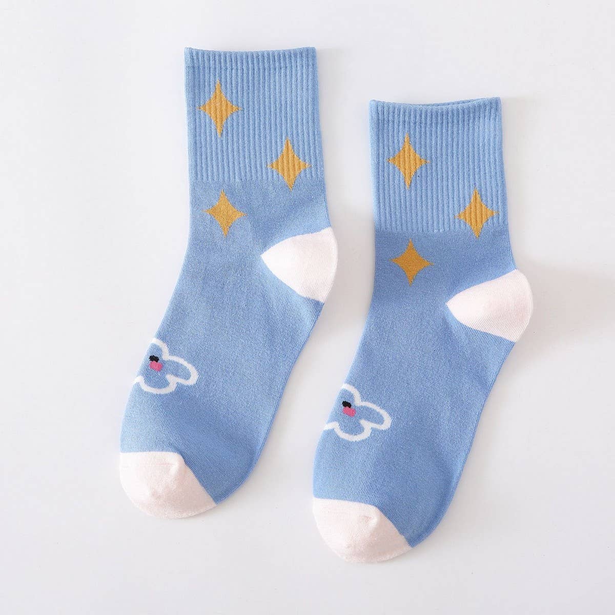 NEW ARRIVAL CLOUD COLLEGE STYLE MIDDLE TUBE SOCKS