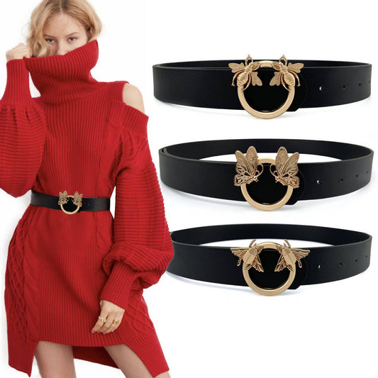 WOMEN FASHION RETRO BEES BUCKLE BELT_CWABE0151
