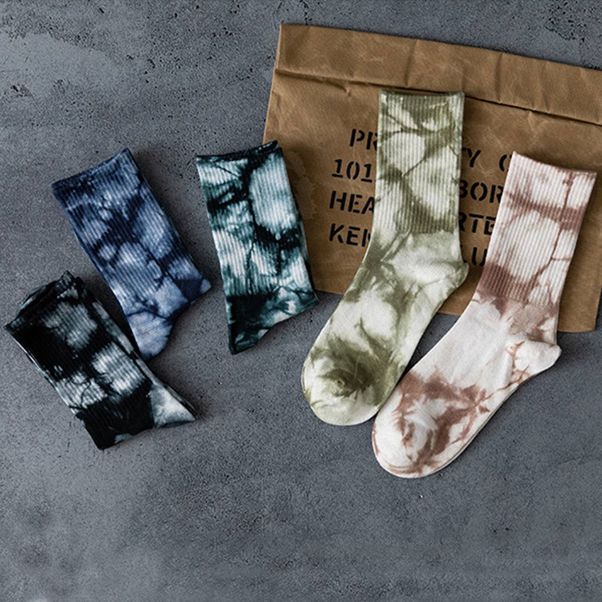 TIE-DYED HIP-HOP SPORTS SOCKS