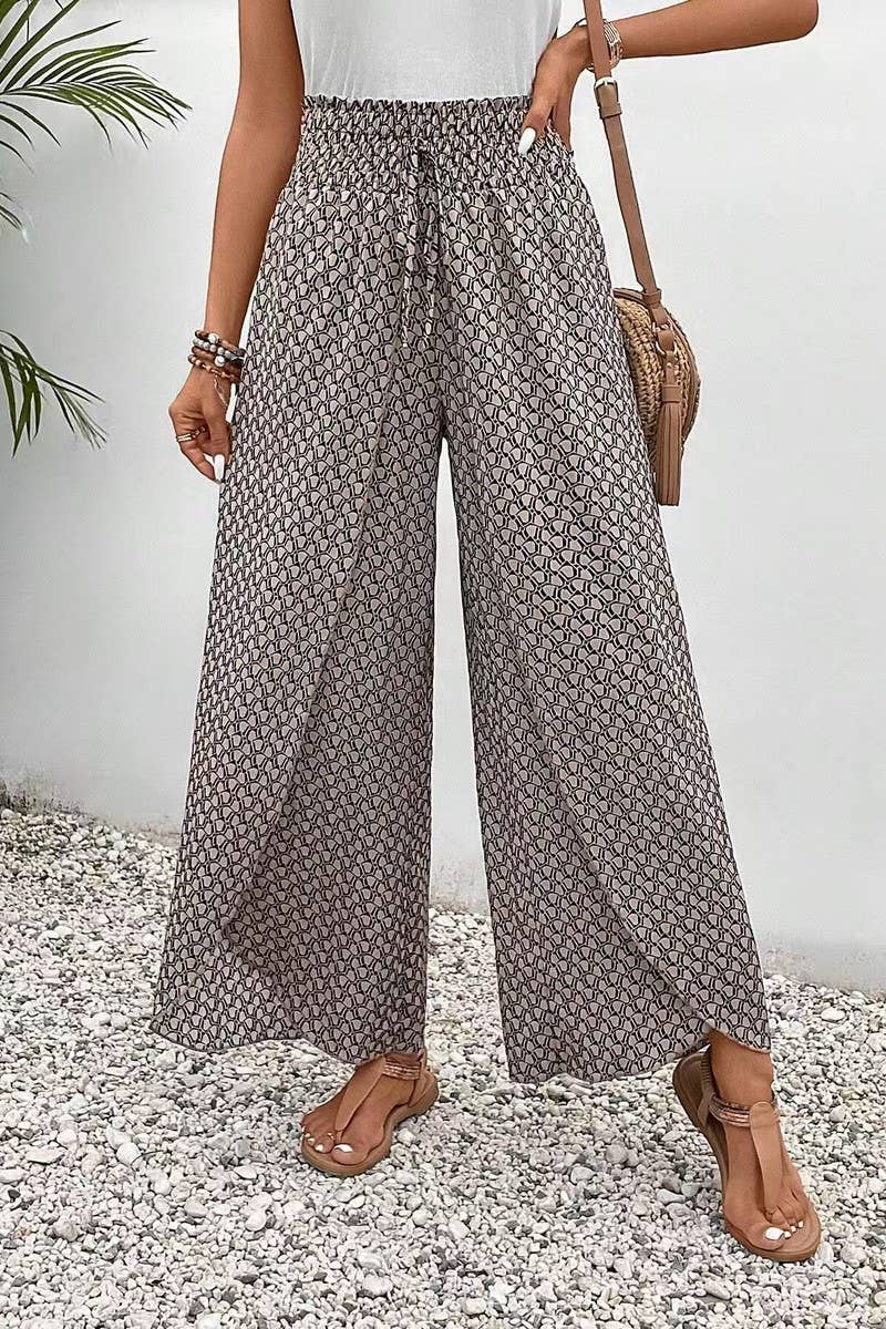 CWBLP2061_FLORAL SIDE SLIT WIDE LEG SKIRT PANTS