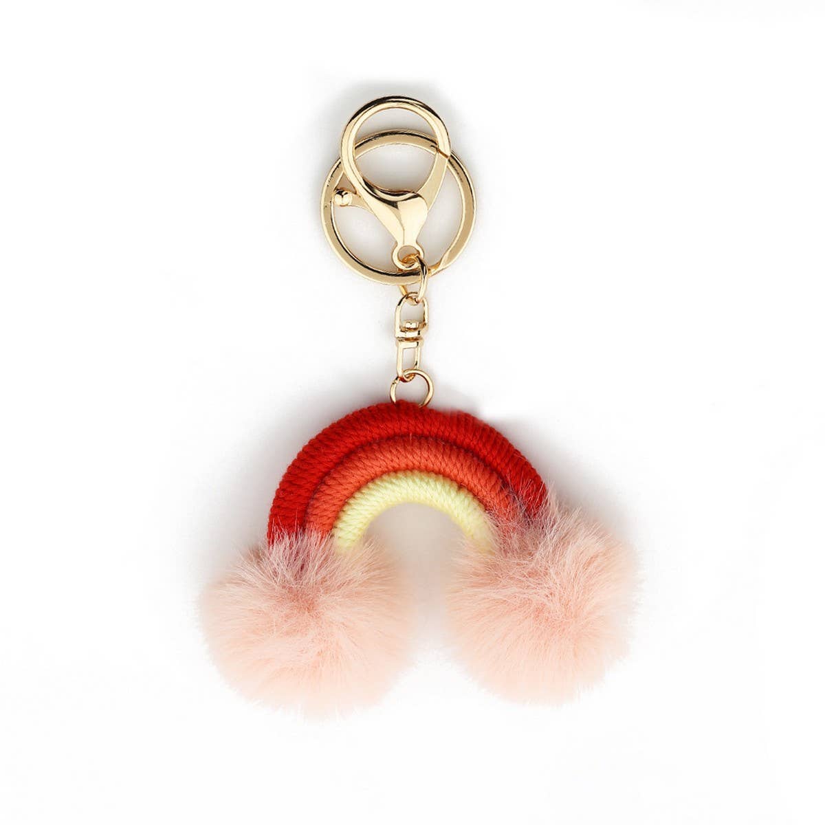 Keychain Cotton Woven Car Pendant Boho Pom Pom_CWAB5017